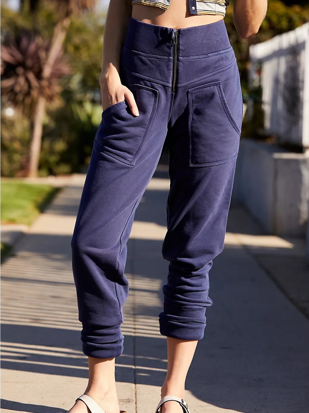 Free People FP Movement On the Road Jogger Pants in Blue Women’s Size Small